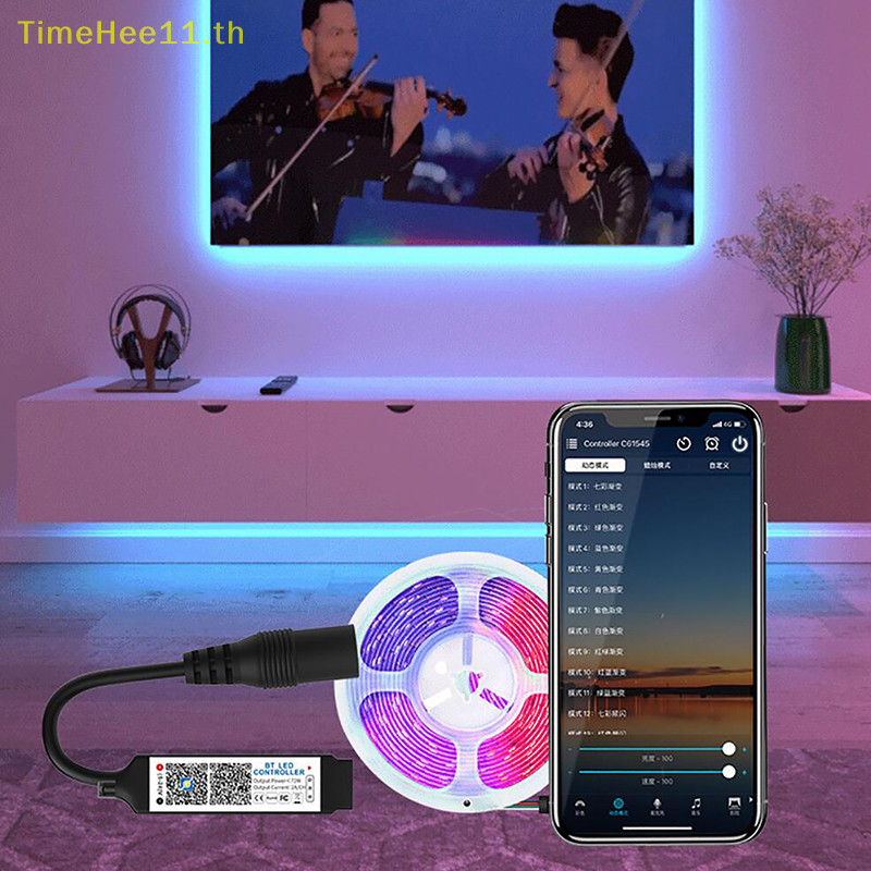 Timehee นวัตกรรม Mini Compatible Controller LED Light Strip Time Switch หลายโหมดเพลงสําหรับ RGB Smart APP Control TH