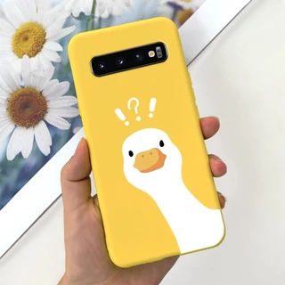 สําหรับ Samsung Galaxy S10 S10 + แมวน่ารัก ไดโนเสาร์ นักบินอวกาศ เคสการ์ตูน Samsung S 10 S10 Plus เคสโทรศัพท์ ซิลิโคน TPU นิ่ม