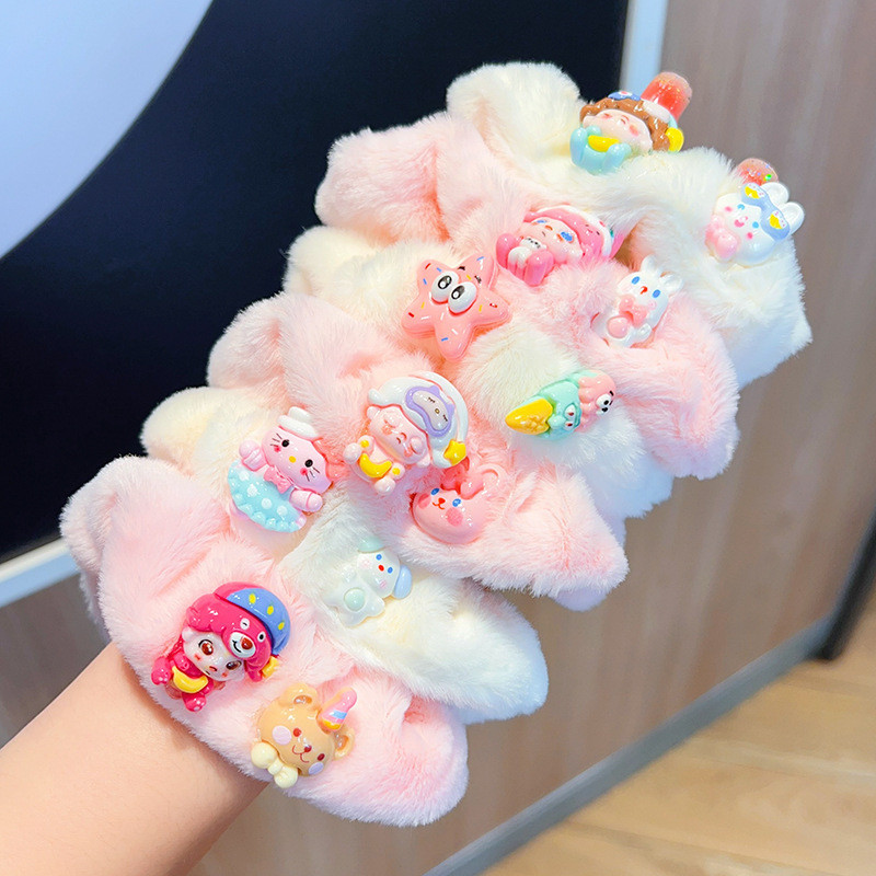 แฟชั่น หวาน น่ารัก ผม สครันชี่ การ์ตูน กระต่าย หู ตุ๊กตา ยางยืด ยางรัดผม สาว หางม้า ยางรัดผม เครื่องประดับผม