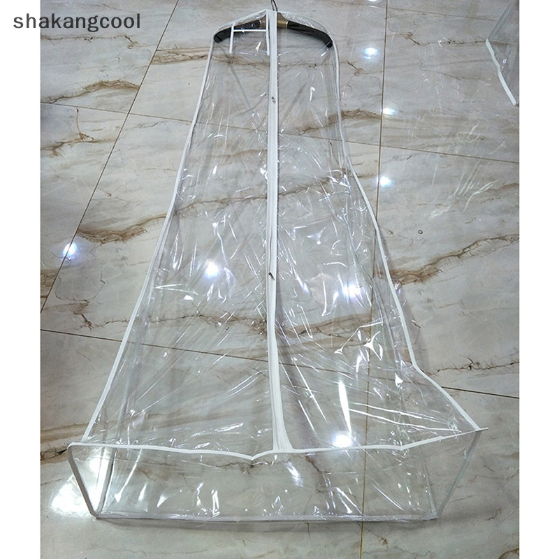 Shakangcool ถุงคลุมเสื้อผ้า กันฝุ่น สีโปร่งใส สําหรับชุดแต่งงาน SGL