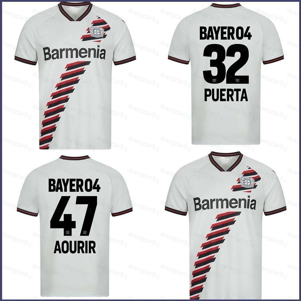 Zuqiu 2023-2024 Bundesliga Bayer 04 Leverkusen Puerta Aourir เสื้อยืดแฟชั่น พลัสไซซ์ สําหรับเด็ก และผู้ใหญ่