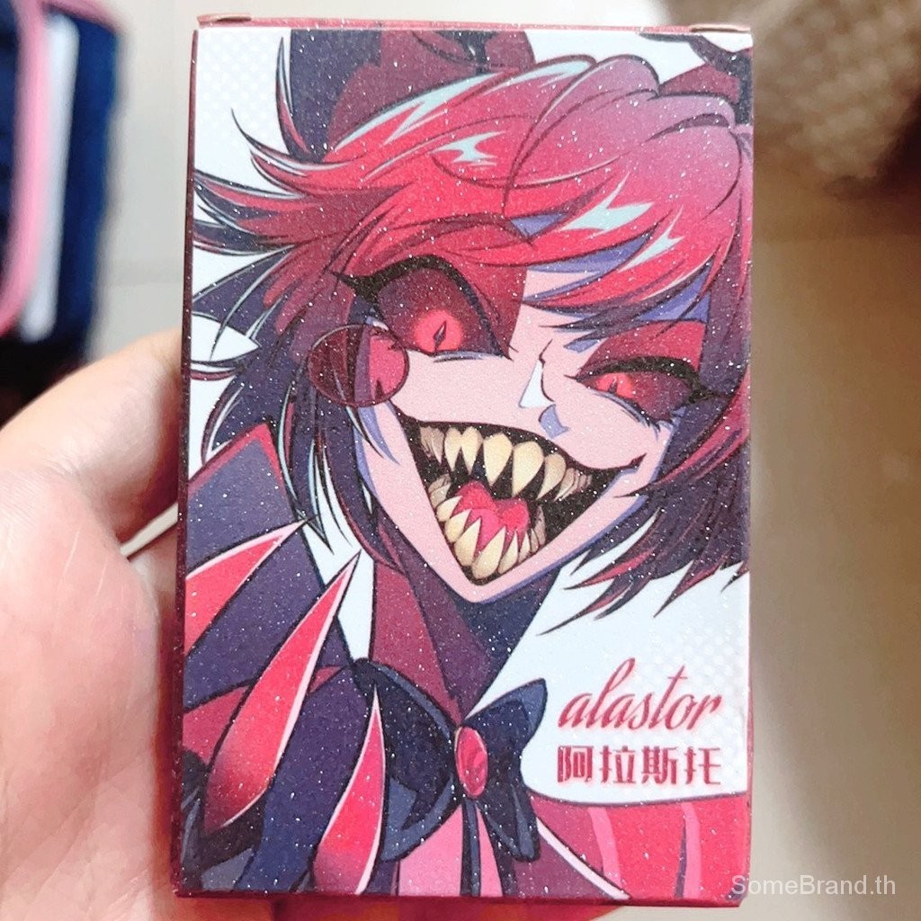 【 จัดส ่ งภายใน 24 ชม . 】 55 ชิ ้ น Hazbin Hotel Alastor laser การ ์ ดรอบการ ์ ดขนาดเล ็ กการ ์ ดเลเซอร ์ 55 ใบในกล ่ องสามนิ ้ ว
