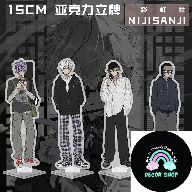Nijisanji jp สินค้า Kuroha kanae fuwa minato kenmochi ขาตั้งจอแสดงผลอะคริลิคตกแต่งเดสก์ท็อปน่ารัก Ac