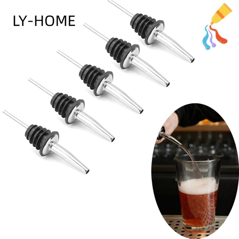 ✧LY-HOME✧ 1/3/5/10pcs Barware Wine Pourer Spout Bottle Stopper Liquor Spirit Pouring New Stainless Steel Home & Living Flow Kitchen Bar Tool