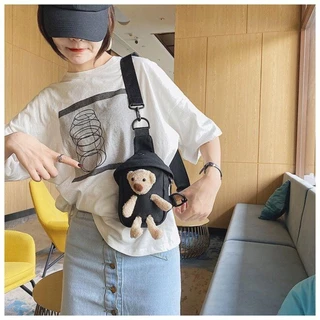 【พร้อมส่ง】miss bag fashion กระเป๋าคาดอก คาดเอว น้องหมี แฟชั่น สุดฮิต มาใหม่