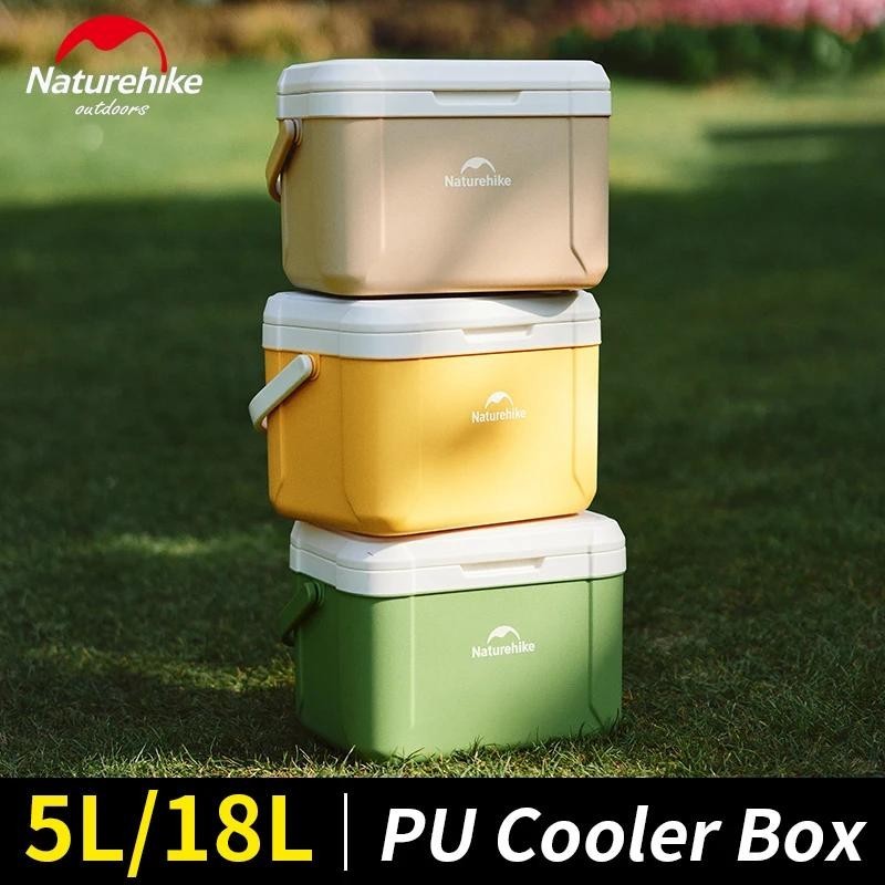 Naturehike 5L 18L PU Cooler กล ่ องขนาดใหญ ่ ความจุแบบพกพาสําหรับกลางแจ ้ ง Camping ตกปลารถปิคนิคฉนวนกันความร ้ อนน ้ ําแข ็ งกล ่ องตู ้ เย ็ น