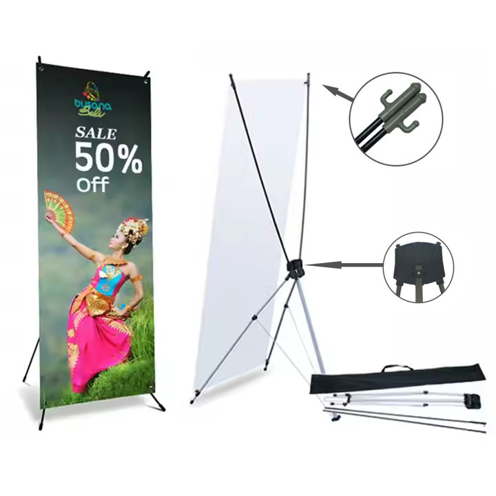 (พร้อมส่ง)ขาตั้งป้าย X-สแตน display banner พร้อมส่งที่ไทย(Frame ขนาด 60x160cm และ 80x180cm )