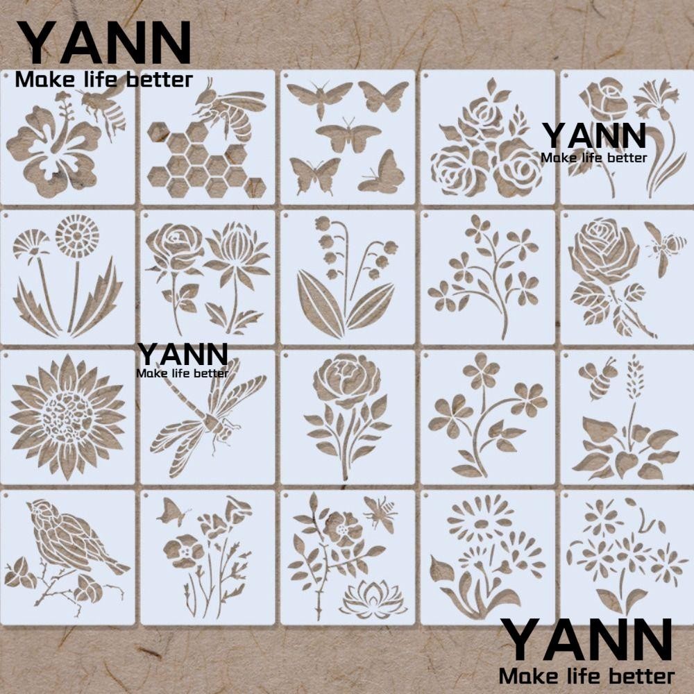 Yann1 ลายฉลุ airbrush stencils สําหรับภาพวาดบนผ ้ าใบ stencils สําหรับงานฝีมือ face paint stencils s