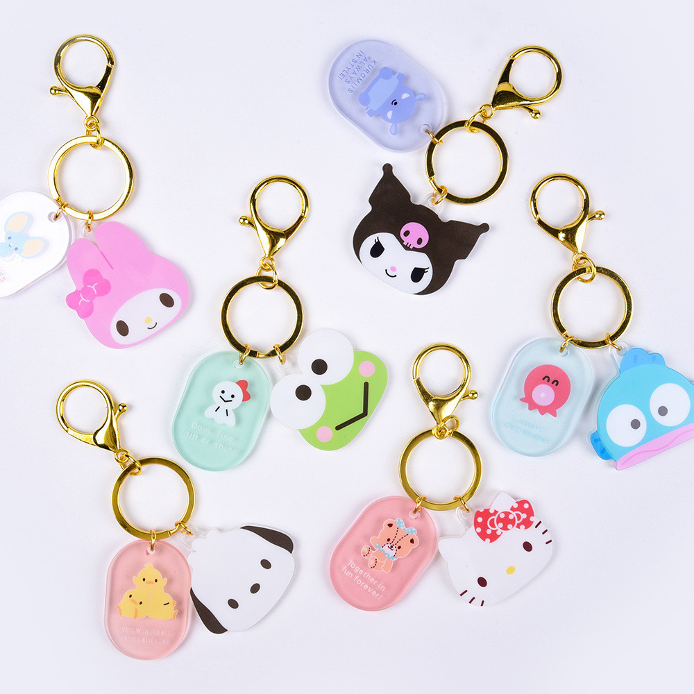 SANRIO ซานริโอ พวงกุญแจอะคริลิคการ์ตูนจี้กุญแจแหวนตกแต่ง