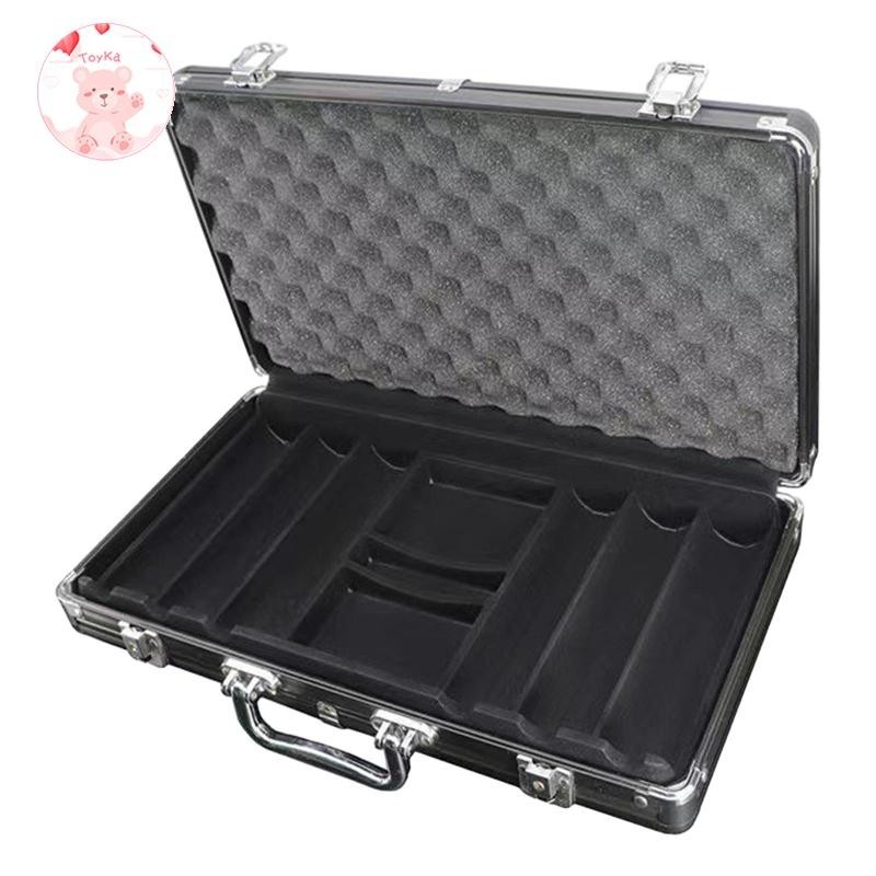 [Whbadguy ] Chip Carry Case with Lock Cards Box Aluminium Alloy Solid Chip Set Holder