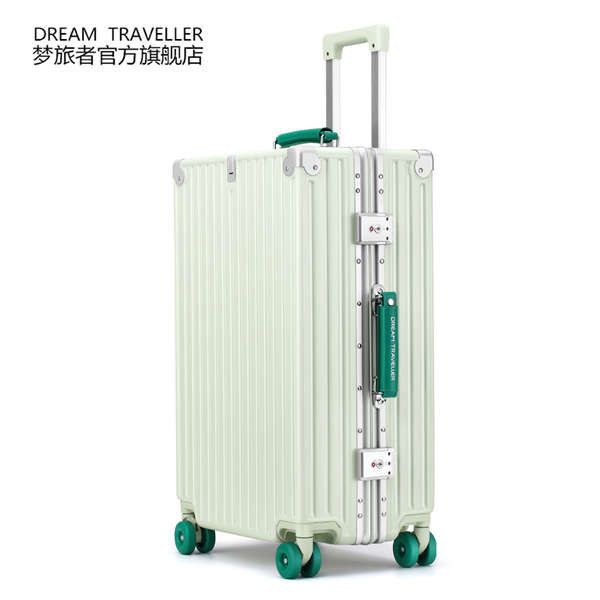 กระเป๋าเดินทาง 30 นิ้ว กระเป๋าเดินทาง 20 นิ้ว กระเป๋าเดินทางย้อนยุคใหม่ของ Dream Traveler, กระเป๋าเดินทางรถเข็นกรอบอลูมิเนียม, ล้อสปินเนอร์, กระเป๋าเดินทางมูลค่าสูง, กระเป๋าเดินทางรหัสผ่านสําหรับบุรุษและสตรี