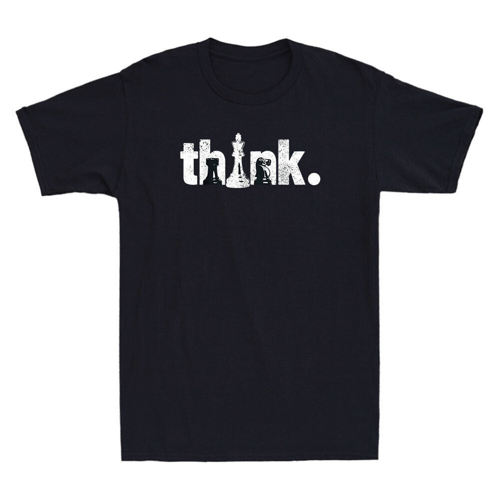 Chess Think Vintage Chess Master Club Chess Player เสื้อยืดแขนสั้นผู้ชาย