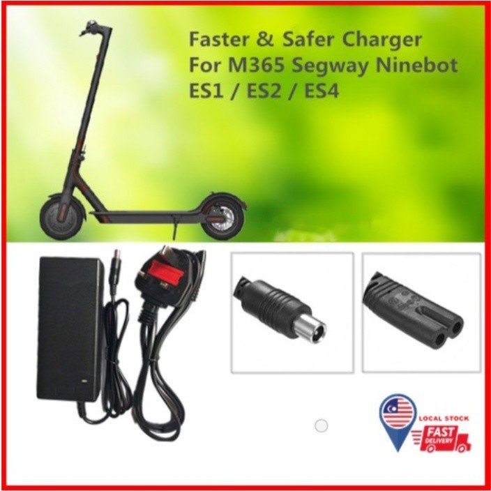 (READY STOCK) Fast Charging Electric Scooter Charger Adapter For Xiaomi M365 Segway Ninebot ES1 / ES2 / ES4 Lithium batt