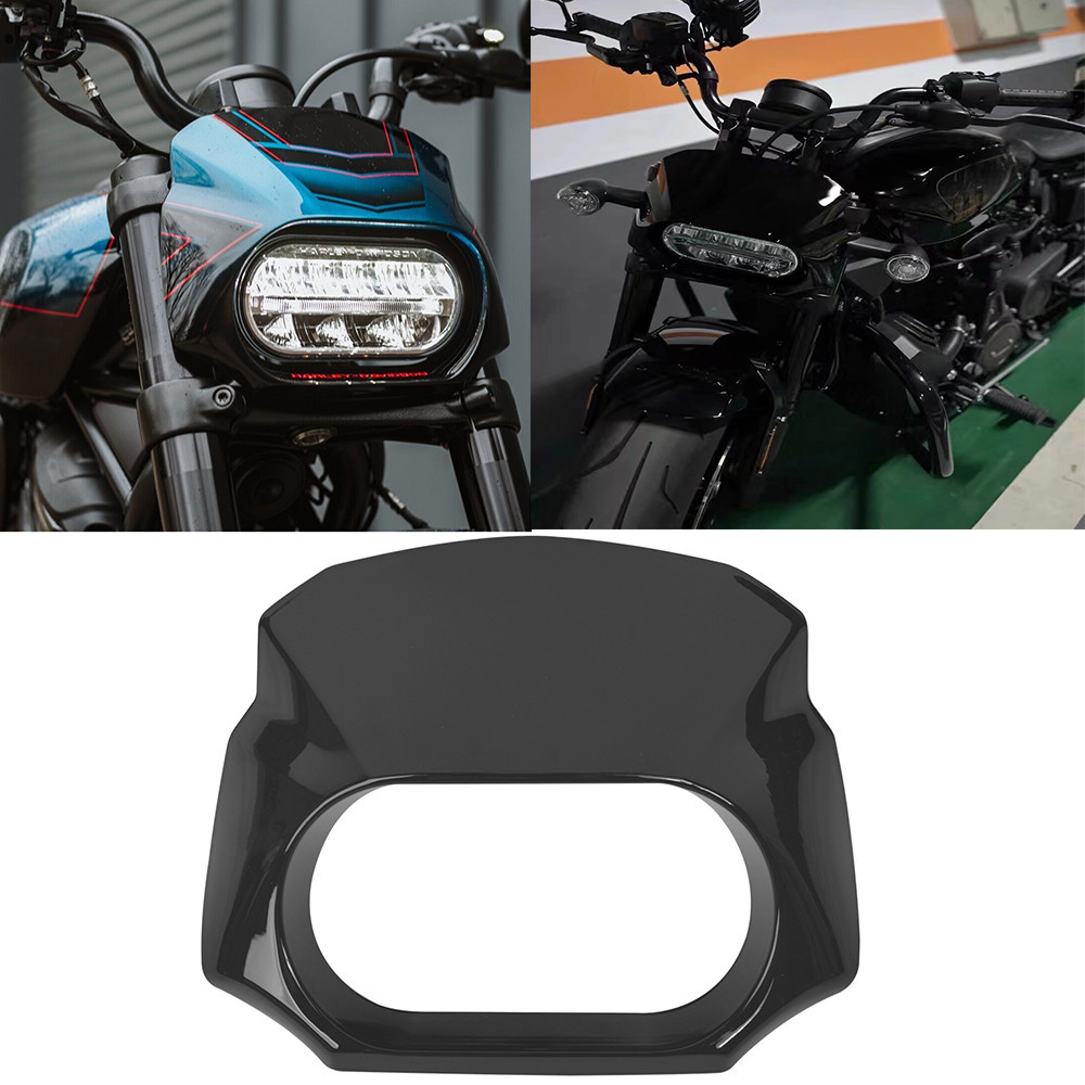 CH Motorcycle Gloss Black Front Headlight Fairing Mask Cowl Cover For Harley Sportster S 1250 RH1250 2021-2022