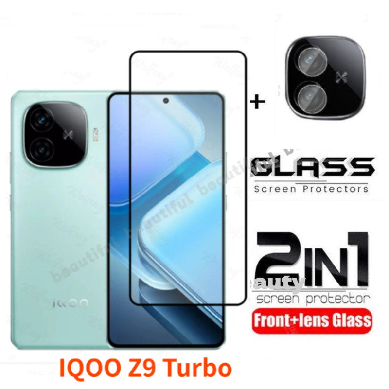 สําหรับ Vivo IQOO Z9 Turbo 5G ป้องกันหน้าจอกระจกนิรภัยฟิล์ม IQOO Z9X Z9 z9turbo กล้องกลับเลนส์ป้องกั