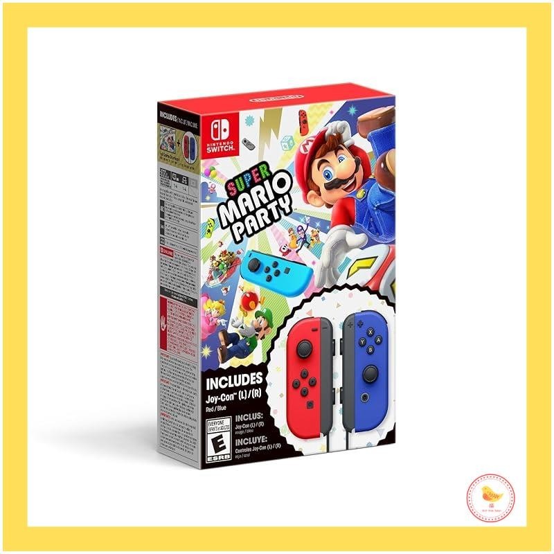 【Japan】Super Mario Party + Red &amp; Blue Joy-Con Bundle (North American Import) - Switch