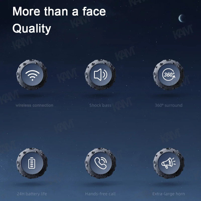 Kam ใหม่ LED นักบินอวกาศลําโพงบลูทูธลําโพง Hi-Fi ลําโพงพกพาสเตอริโอ TWS Couplet น่ารักเดสก์ท็อป Space หุ่นยนต์ซับวูฟเฟอร์พร้อมไฟ RBG ลําโพงไร้สายกลางแจ้ง - รูปที่ 5