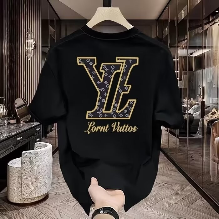 เสื้อยืดแขนสั้นสไตล์ใหม่ผู้ชายฤดูร้อนเวอร์ชั่นเกาหลีอินเทรนด์เรียบง่ายครึ่งแขนด้านบนสไตล์ฮ่องกงหลวมลําลองสตรีทสวมเสื้อยืด