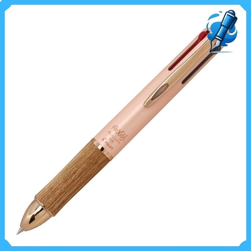 Pilot Pilot composite writing instrument (ballpoint pen black 0.5mm, red, blue, green) Frixion Ball 4 05 Wood LKFB3SEF Coral Pink CP