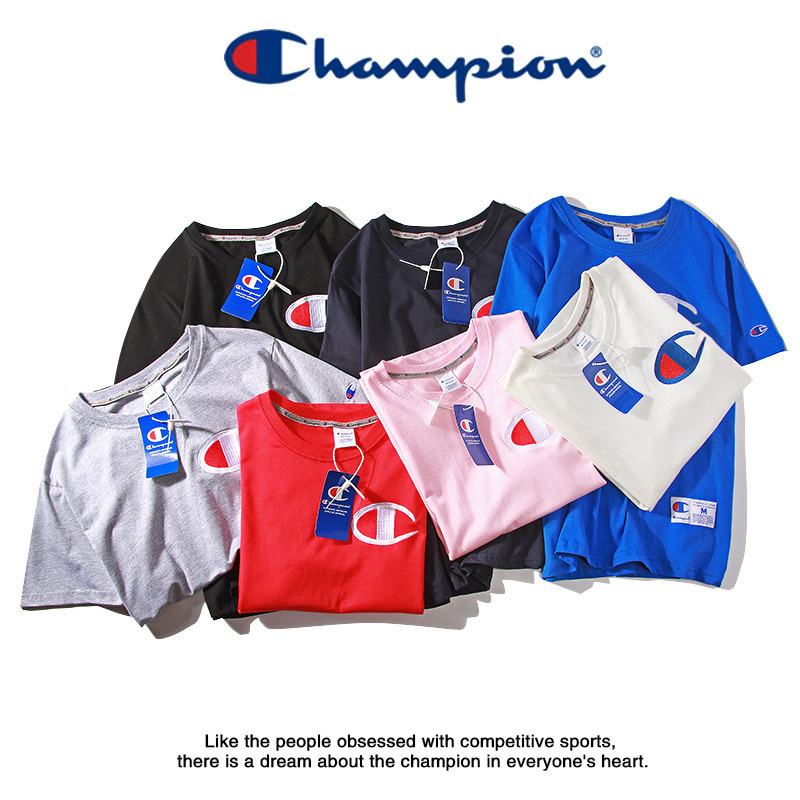 [พร้อมส่ง🔥]Champion เสื้อยืด เสื้อ แท้ ชาย 100% ผ้าฝ้าย น่ารัก เกาหลี เซ็กซี่ วินเทจ การ์ตูน