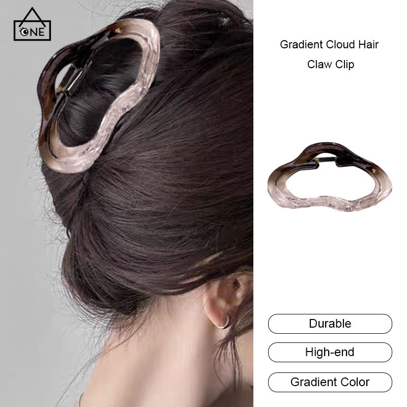COD Gradient เมฆผม Claw คลิปหนีบผมที่เรียบง่ายสีสันผมฝรั่งเศสหยิกคลิปฉลาม-a.one