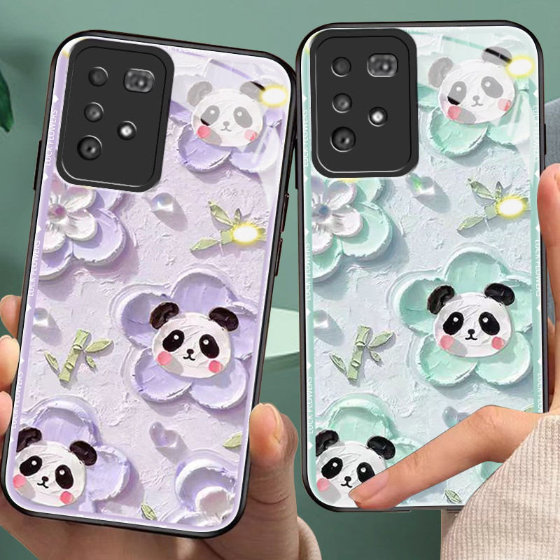 Panda flower Casing for samsung s8,s9,s10/e,s20fe,s21fe,s23/fe/plus,s24,a11,a12,a13,a14,a15,s30/s2,a