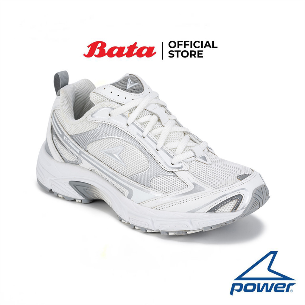 Bata บาจา Power รองเท้าผ้าใบแบบผูกเชือก ออกกำลังกาย สำหรับผู้หญิง รุ่น ZETA RELIC สีขาว 5281847