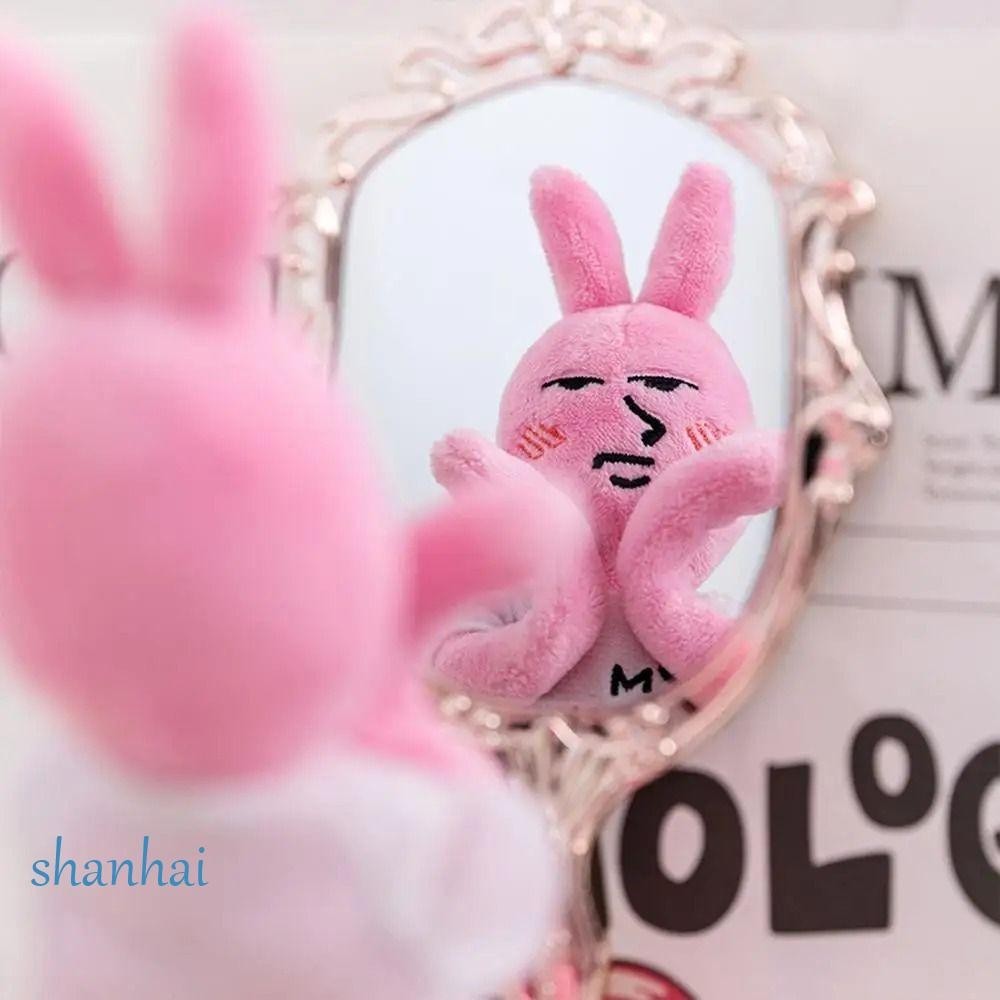 Shanhai My Friend Rabbit Plush Toy, Plush Movable Pink Rabbit Plush Toy, ประติมากรรมทราย Fluffy Facial Expressions สีชมพูกระต ่ ายแขนขาเคลื ่ อนย ้ ายได ้ ตุ ๊ กตาของเล ่ นตกแต ่ งบ ้ าน