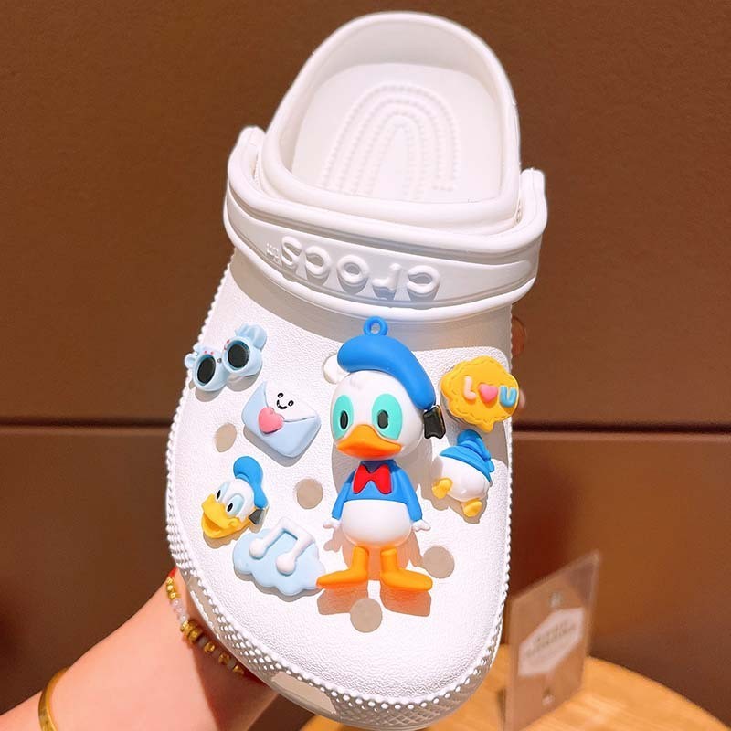 การ์ตูน Minnie Jibits ชุดของเล่น Story Jibitz Croc Charm Mickey Croc Jibbits สําหรับเด็กรองเท้าอุปกรณ์เสริมรองเท้า Charms Pin ตกแต่ง