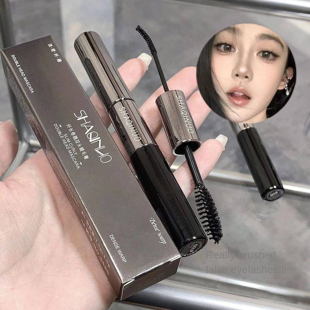 Shaqinuo มาสคาร ่ าเรียว Curl หัวคู ่ กันน ้ ํา Fine หัวแปรงธรรมชาติยาวนานกันน ้ ําประณีต Eye แต ่ งหน ้ า