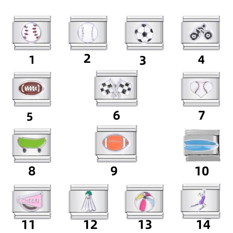 อิตาเลี่ยน Charm สร้อยข้อมือ Y2K สร้อยข้อมืออิตาลี 90 S DIY โมดูลนาฬิกาสร้อยข้อมือ Mystery Vintage Ball สไตล์ Charm สร้อยข้อมือบุรุษสตรีสร้อยข้อมือสแตนเลสยืดหยุ่น