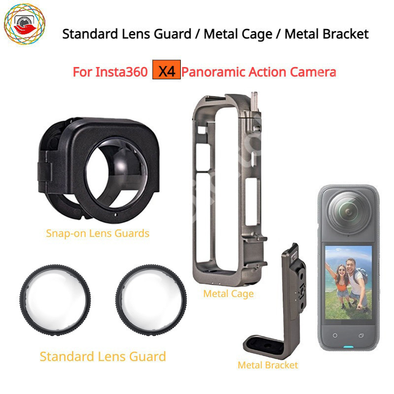 การ์ดป้องกันเลนส์กล้อง โลหะ สําหรับ Insta360 X4 Insta360 ONE X4