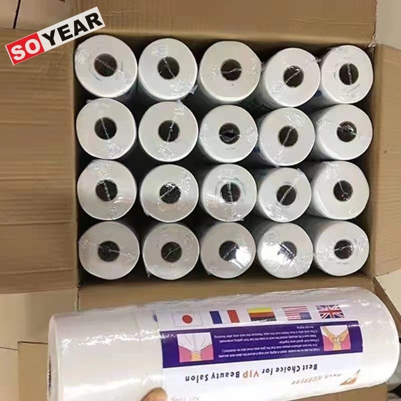 100 ม้วน！ตัดผมตัดผม, กระดาษคอ, กระดาษคอห่อเพื่อตัดผมได้ดีป้องกันปลายผม