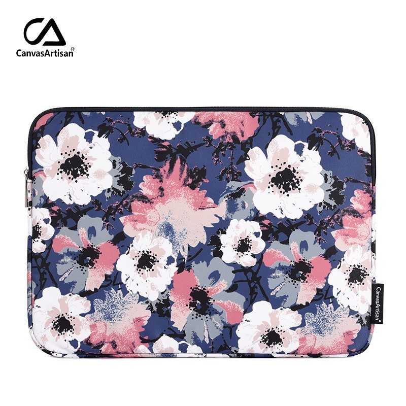 CanvasArtisan Watercolor Style Flower Laptop Sleeve Bag Waterproof Cover for Tablet Slim Case for Matebook Air Pro 11/12