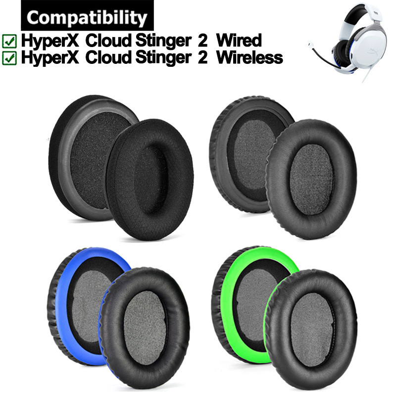 1 คู ่ หู Pad สําหรับ HyperX Cloud Stinger 2 ไร ้ สาย / หูฟังแบบมีสาย Earpads เบาะฟองน ้ ําชุดหูฟัง Earmuffs