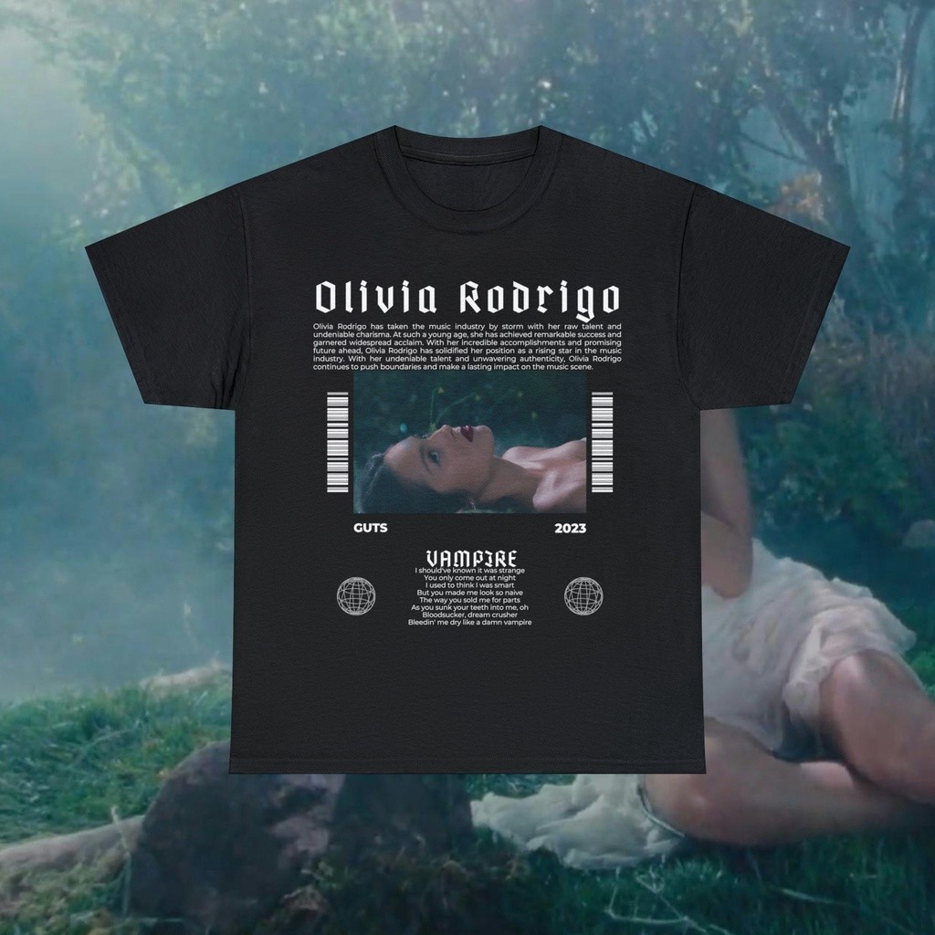 2024 ใหม่ olivia rodrigo แรงบันดาลใจเสื้อยืด olivia rodrigo olivia rodrigo guts แวมไพร์