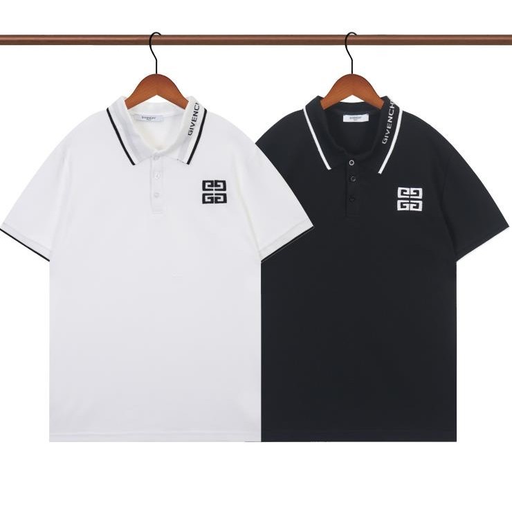 *** Jijia ** 24 ฤดูใบไม้ผลิฤดูร้อนสไตล์ใหม่ POLO ความหนาแน่นสูงปักผ้าฝ้ายแท้ POLO คอปกแขนสั้นเสื้อโปโล