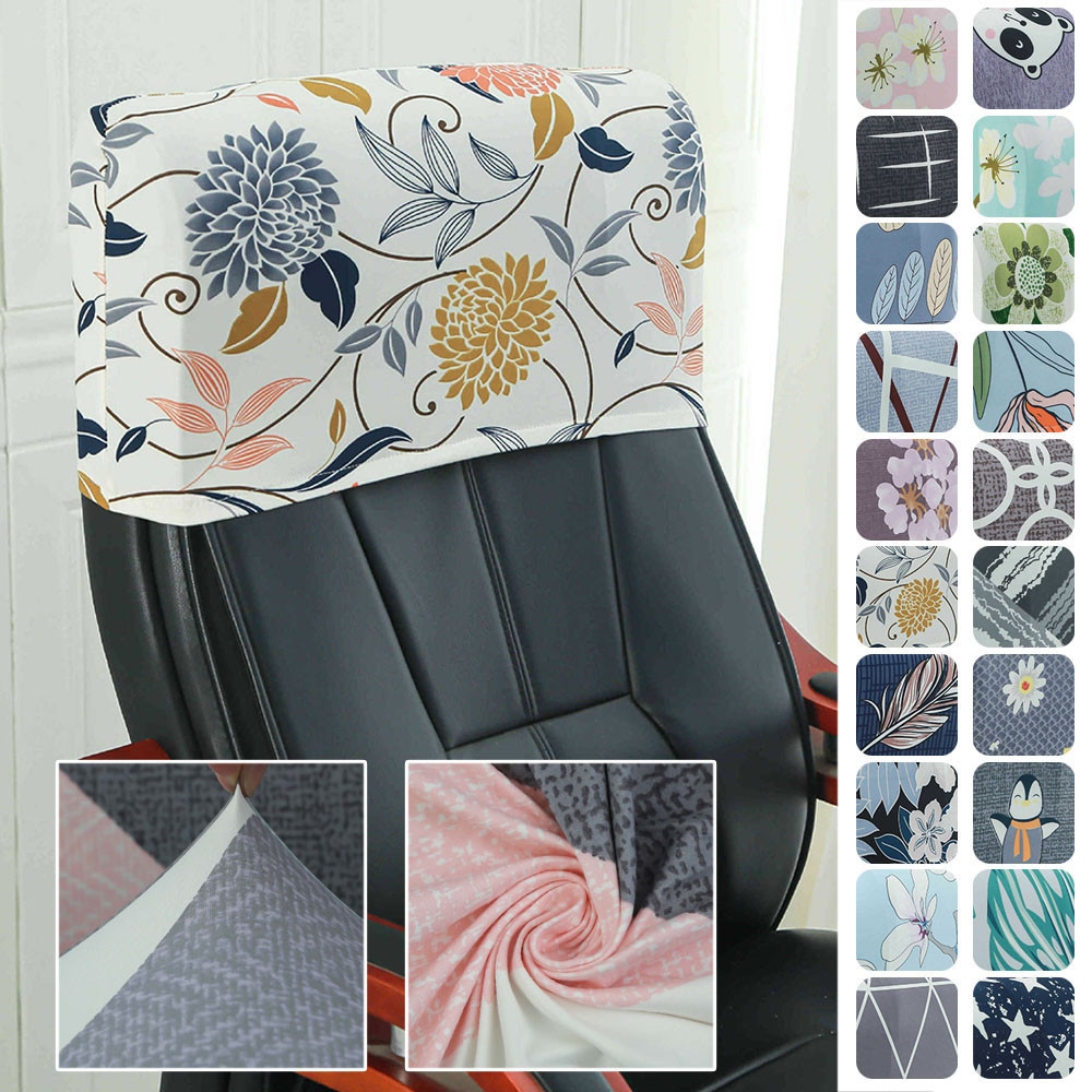Boss Chair Head Pillowcase Slipcover Swivel Back Cover Pillow Protection Dust-proof Elastic