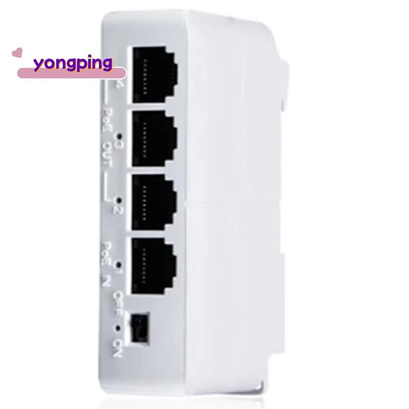 1 ชิ้น 4 พอร์ต 1 ถึง 3 พอร์ต PoE Extender Passive Cascable IEEE802.3Af 100Mbs สําหรับ IP Transmission Repeater สวิทช์ NVR IP ใช้งานง่าย