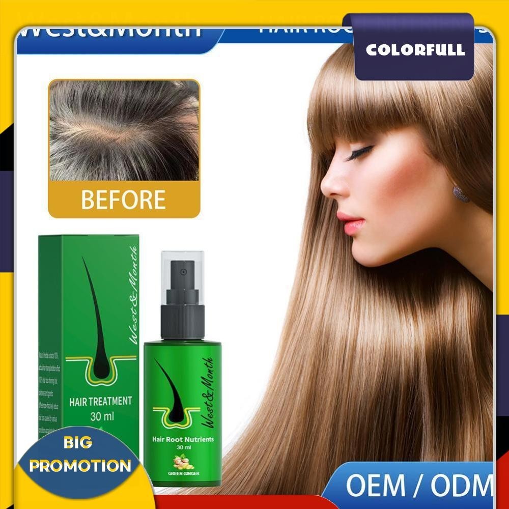 [Colorfull.th ] 30ml Ginger Hair Growth Spray Serum Anti Hair Loss Baldness Repair Haircare