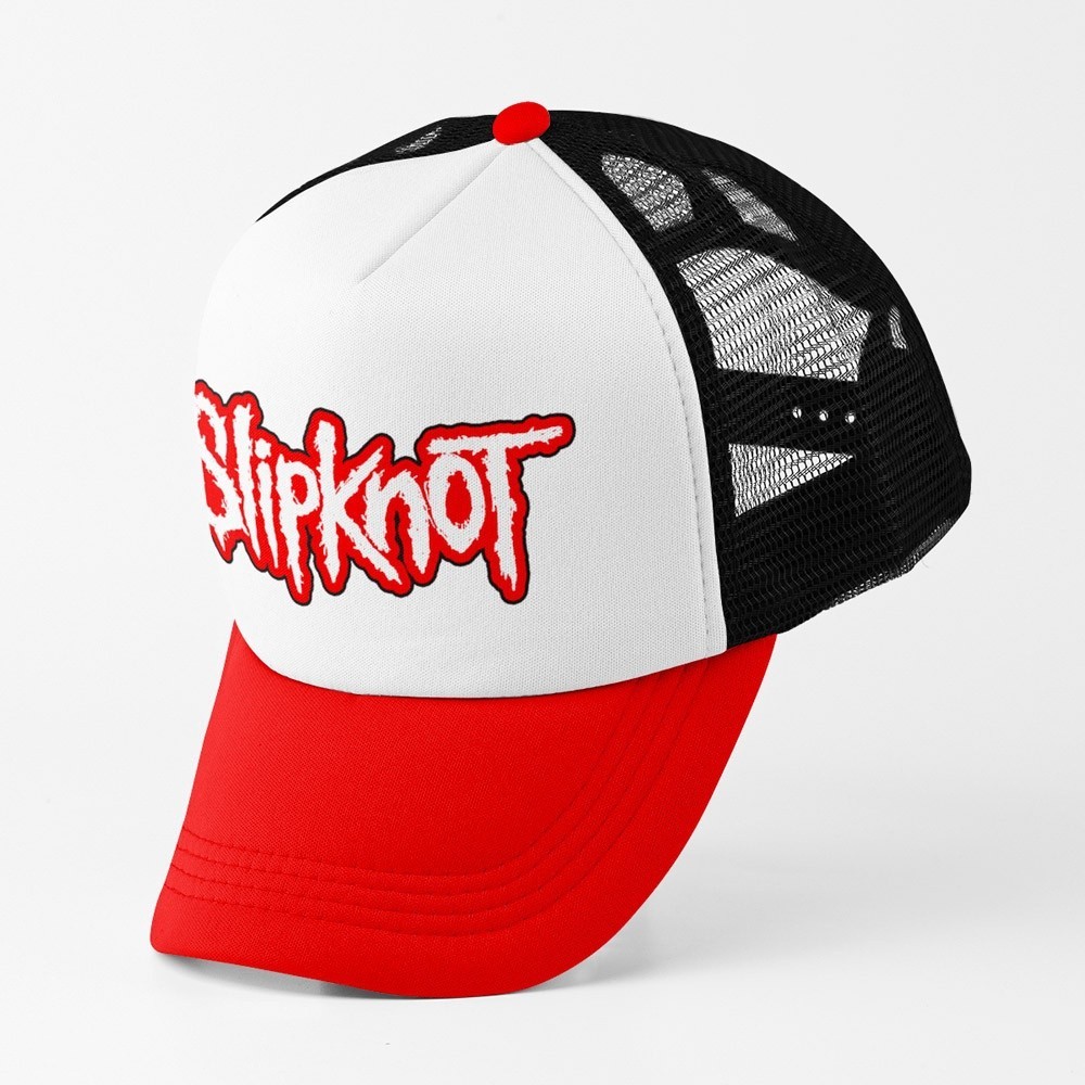 Slipknot Heavy Metal Band Trucker Cap Snapback สายรัดปรับได ้ Topi WBKX