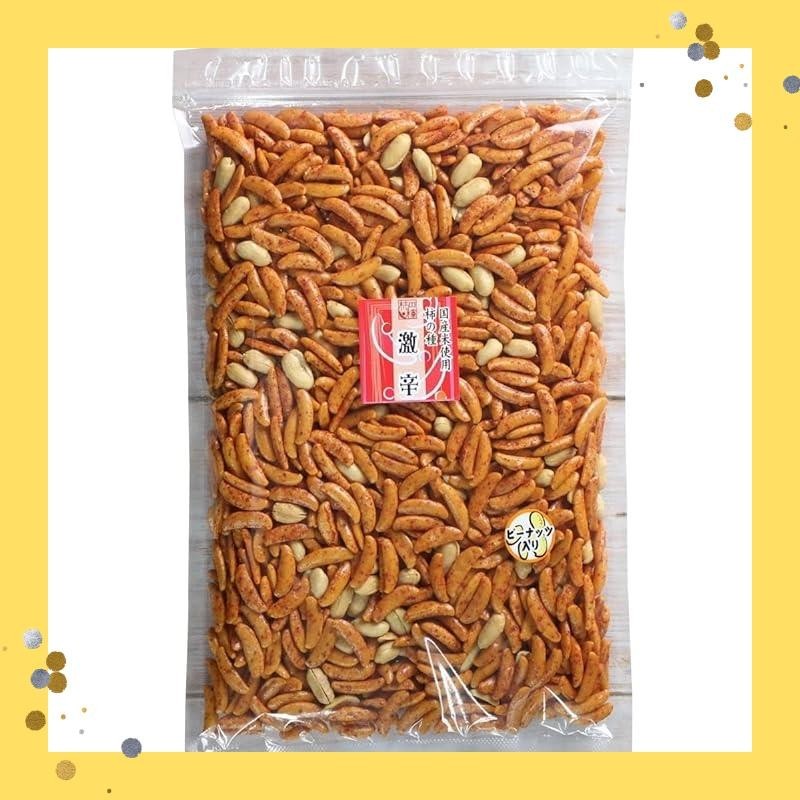 Kaki no tane 500g (hot and spicy flavor) with peanuts, for business use, snack snack snacks