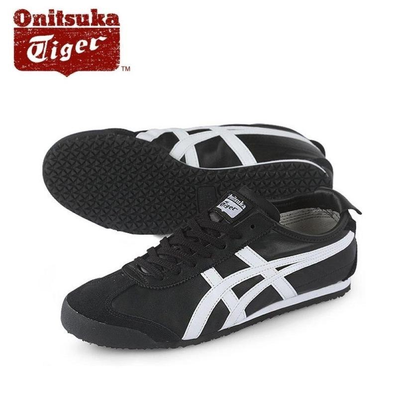 Onitsuka Tiger ( ดูคําอธิบายสินค ้ า ) Tiger 's Asics City 66 Leather Shoes With White Black Lace ( 100 %
