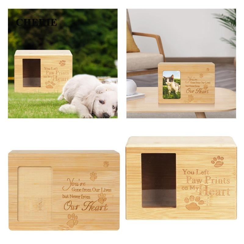 [ สัตว ์ เลี ้ ยง Urn Ash Urns สําหรับสุนัข Commemorate Casket กล ่ องไม ้ Memorial Keepsake