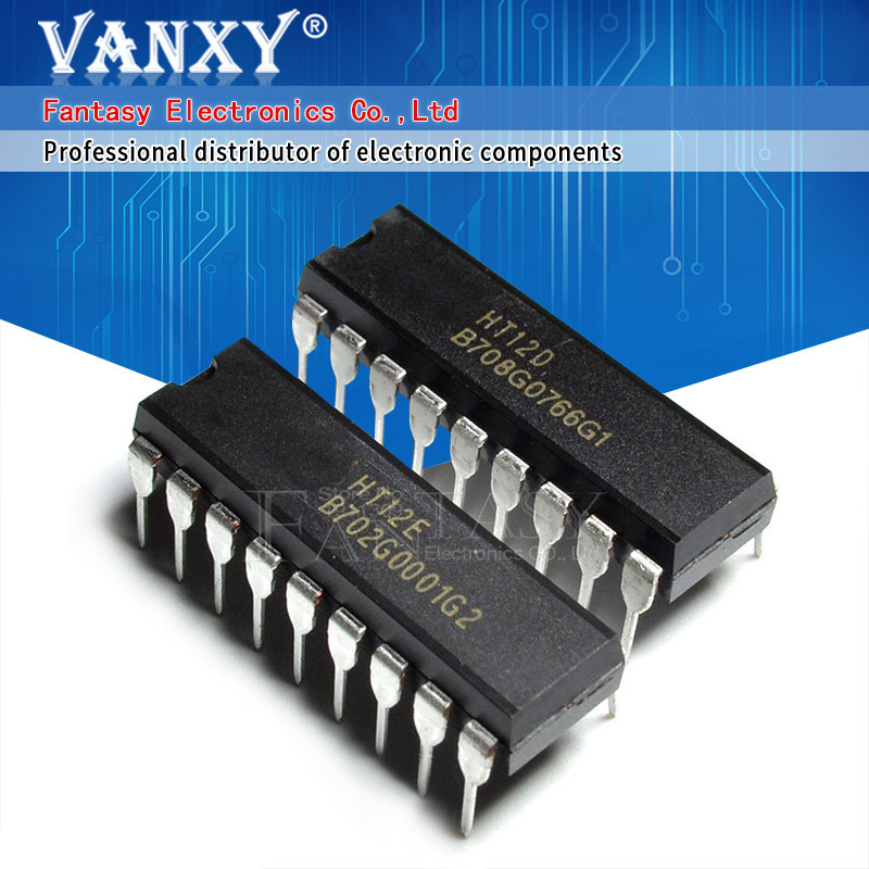 5PAIR 5PCS HT12D และ 5PCS HT12E DIP18 HT-12D + HT-12E HT12 ส่วนประกอบอิเล็กทรอนิกส์