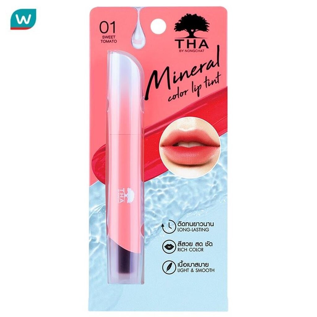 THA By Nongchat ฑาบายน้องฉัตร มิเนอรัลคัลเลอร์ ลิป ทินท์ 1.9ก. 01 สวีทโทเมโท
