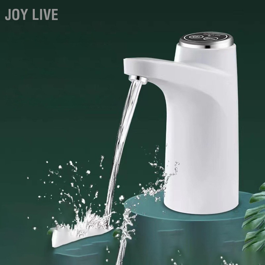 Joy Live ขวดน้ำไฟฟ้า เครื่องสูบน้ำ เครื่องจ่ายน้ำไร้สายอัจฉริยะ ปั๊มน้ำดื่มลำกล้องอัตโนมัติ สีขาว