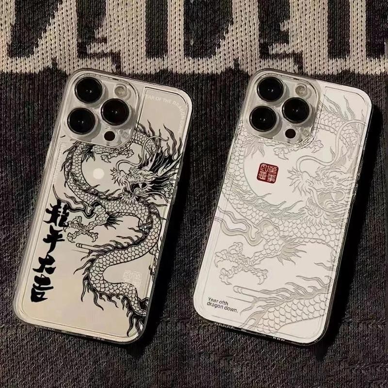 Gook โชคมังกรสําหรับ OPPO A60 Reno 11F 11 Pro 5 6 7 10 Plus A79 A38 A5S A3S A35 A37 A16 A17 กรณีนุ่มสร้างสรรค์โปร่งใสกรณีเชลล์ซิลิโคน