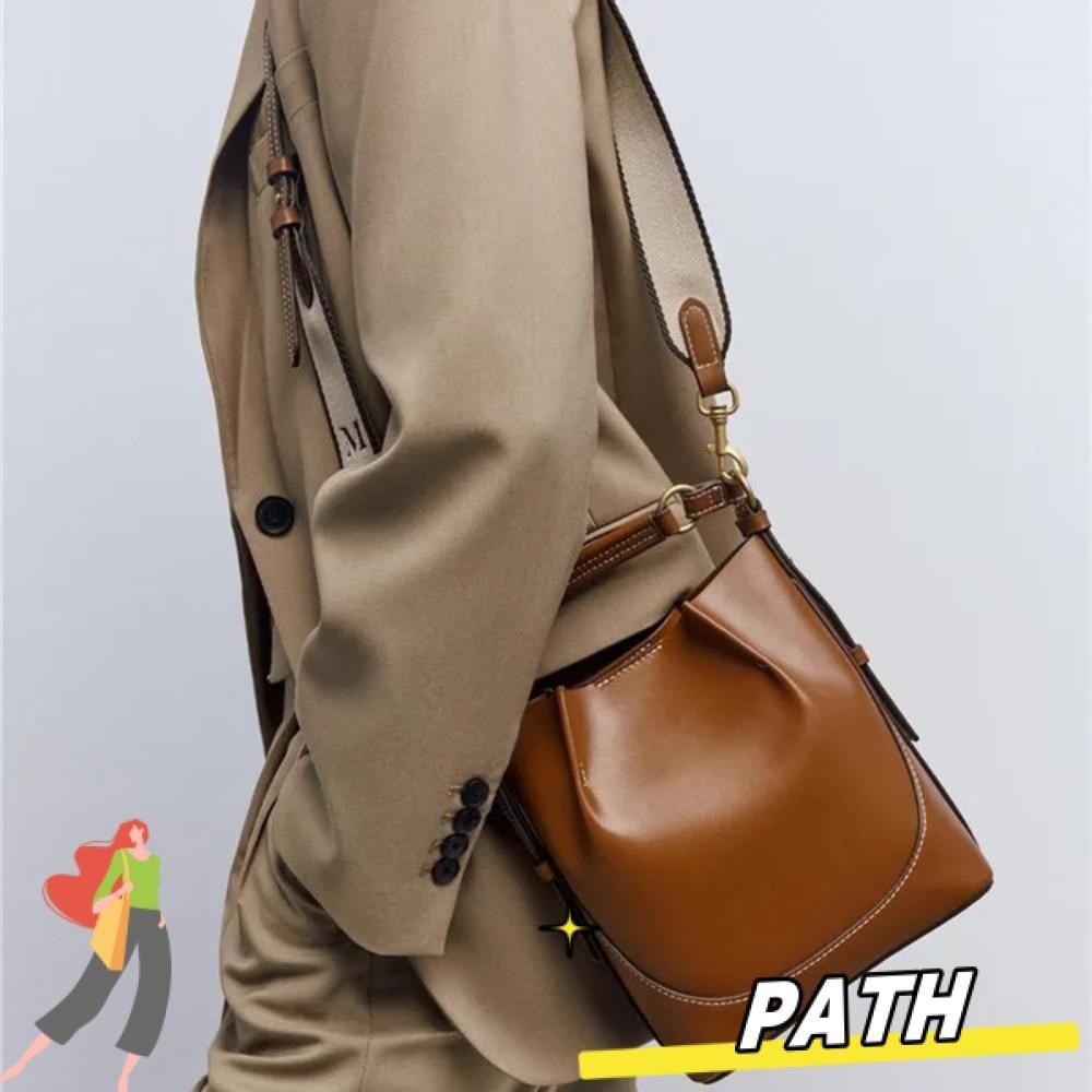 Path Handbag, Fashion Handbag Bucket Shoulder Bag, Brown Simplicity Crossbody Bags Women