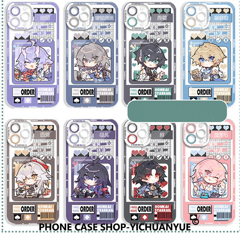YICHUANYUE - Honkai: Star Rail เคสไอโฟน11 เคสไอโฟน 13 14 15 Pro MAX 8Plus XS XR se2 ลายการ์ตูน เเคสม